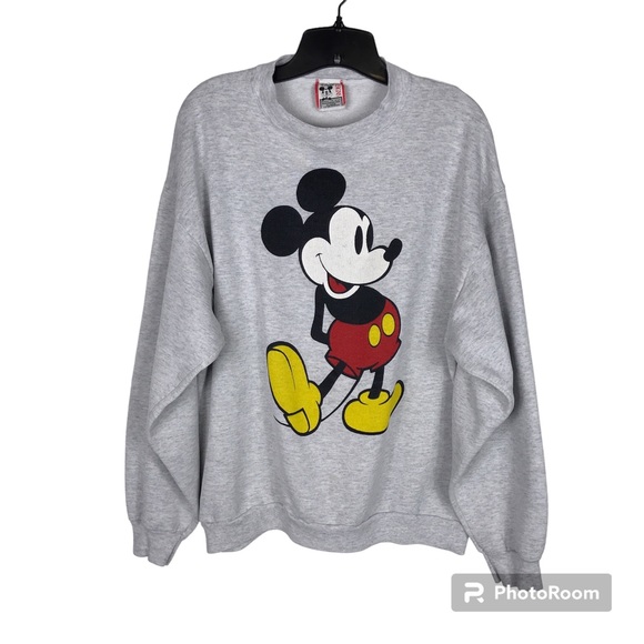 Vintage Disney Designs Gray Mickey Mouse Sweatshirt - Picture 1 of 11